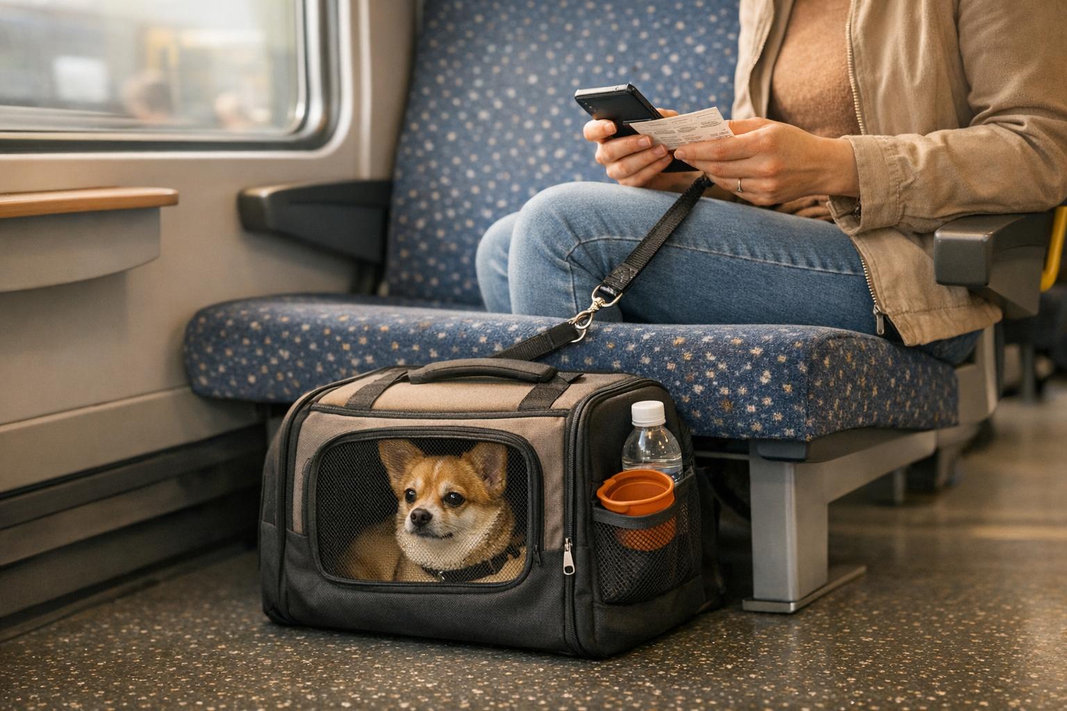 Hond en kat reizen in draagmand op het openbaar vervoer - TIERLO