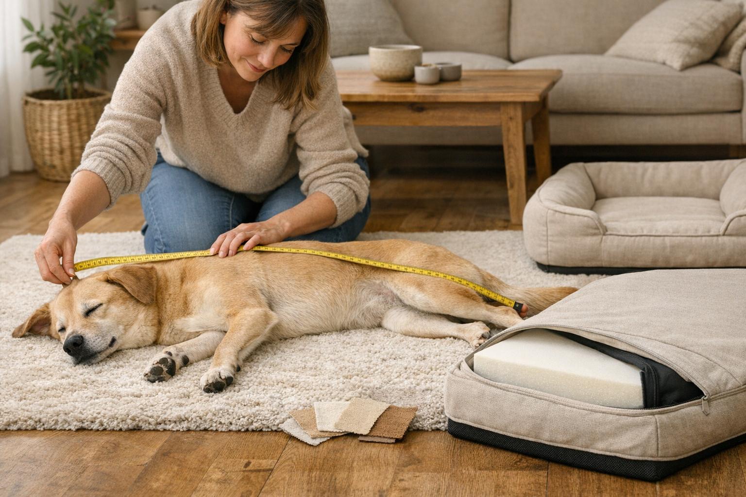 Hond ligt comfortabel in een hondenmand - de juiste maat hondenbed kiezen bij TIERLO