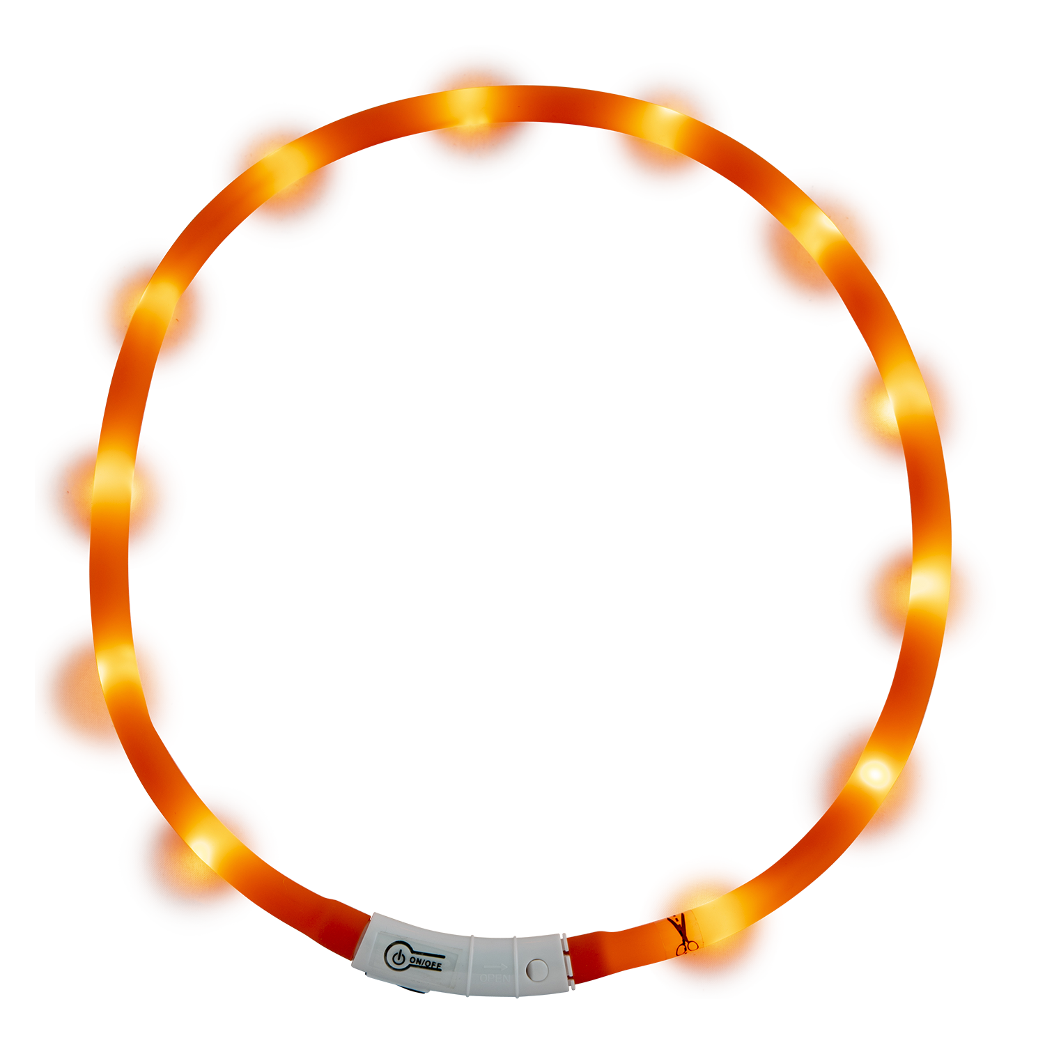 Jack and Vanilla LED halsband Sport LED Collars - 20-75cm - Oranje