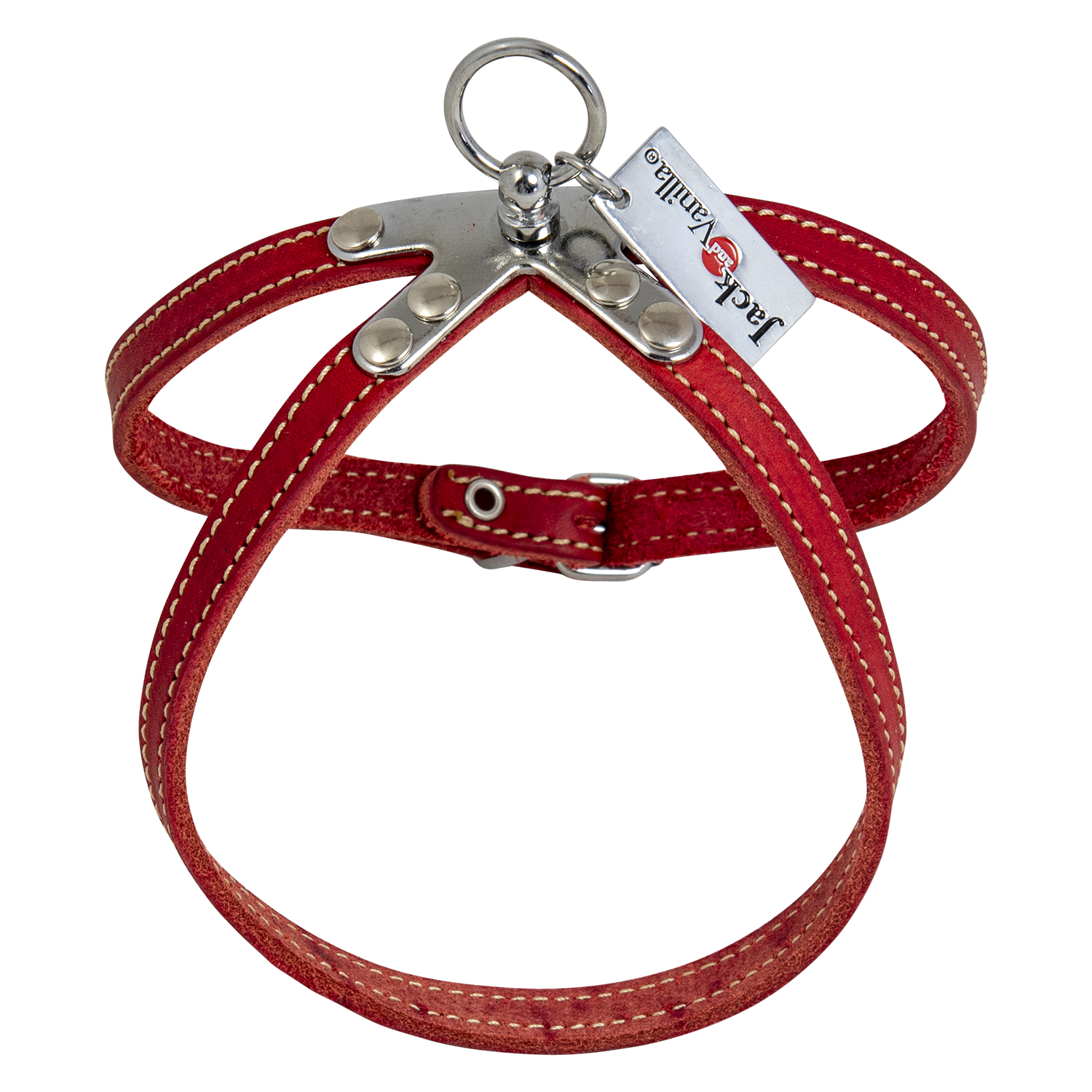 Jack and Vanilla Springtuigje Timeless Greased Leather - 10mmx50cm - Rood