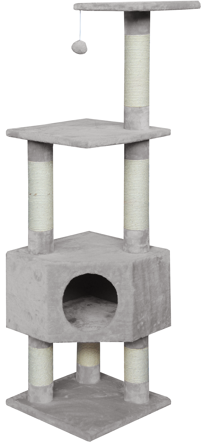 Jack and Vanilla Krabpaal Timeless Cat Trees (Home) - 40x40x130cm - Crème/Grijs