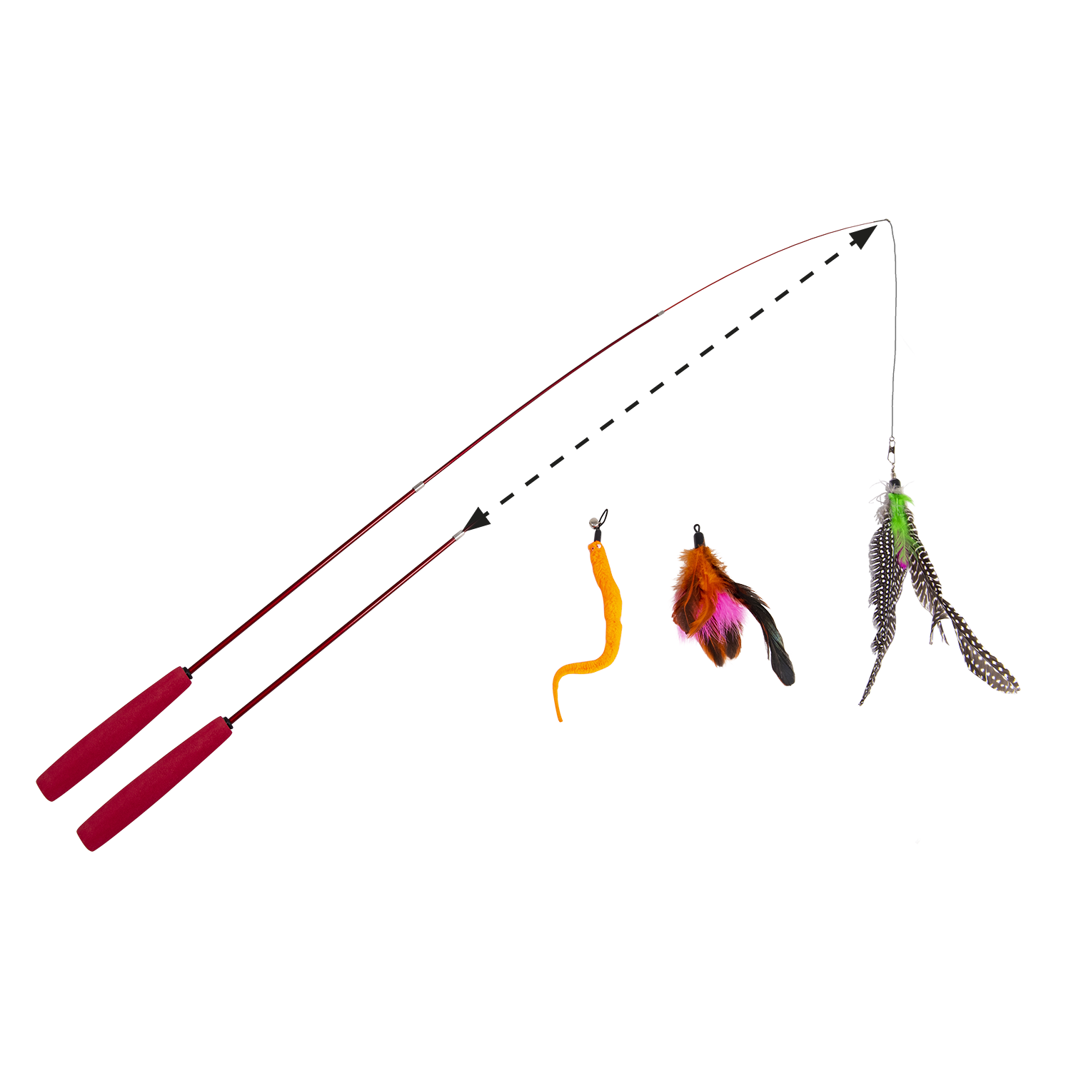 Jack and Vanilla Kattenspeeltje House of Colors Cat Toys - 46x18x2cm - Meerkleurig