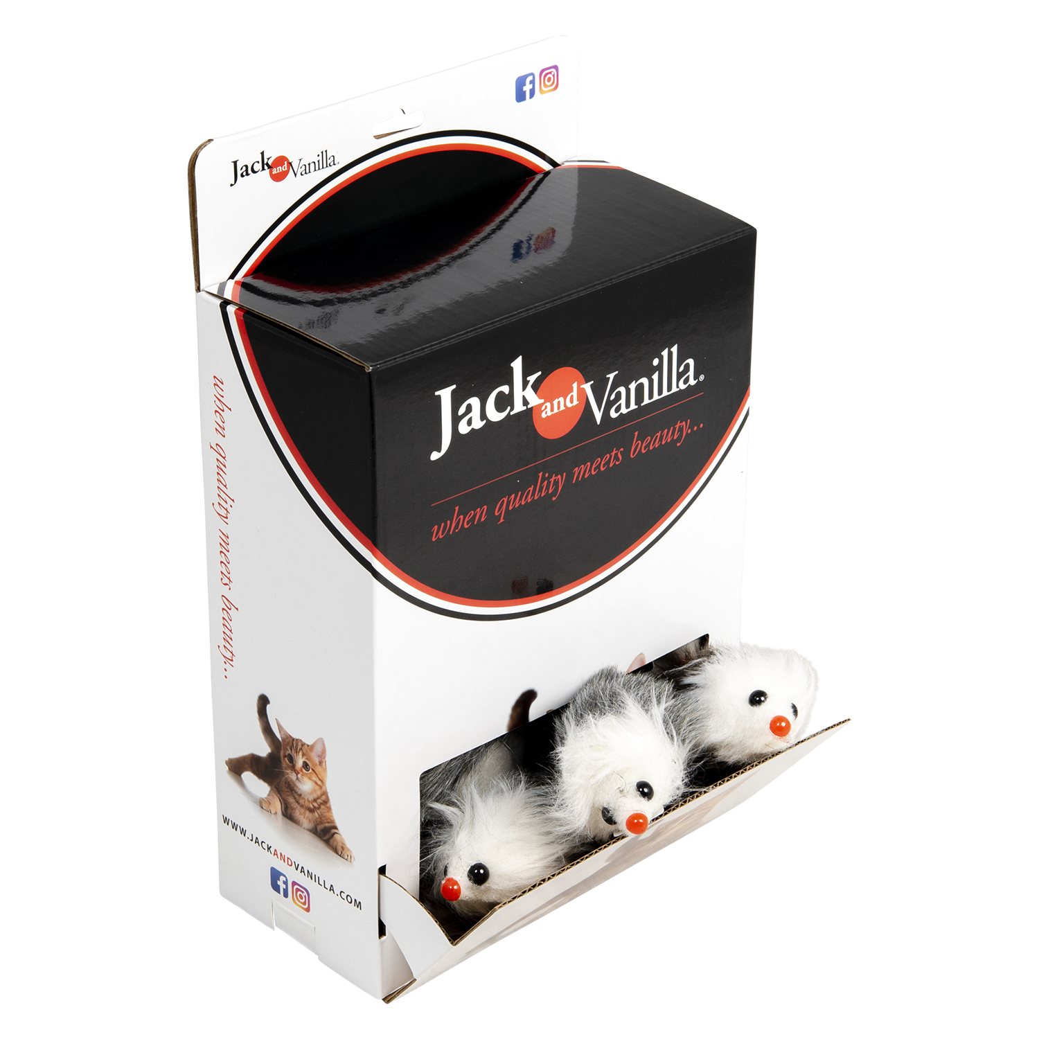 Jack and Vanilla Kattenspeeltje House of Colors Cat Toys - 17x5x3cm - Meerkleurig