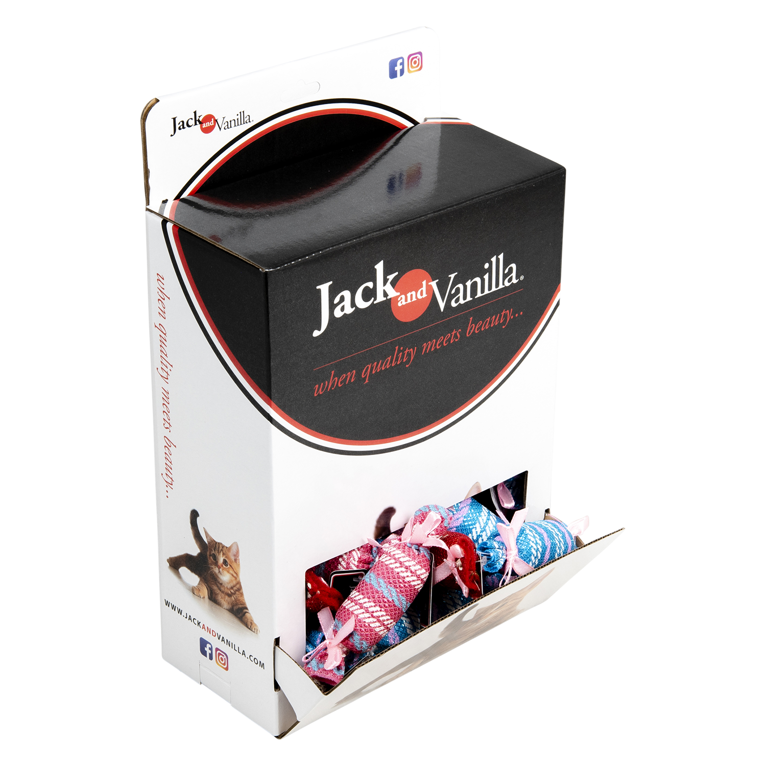 Jack and Vanilla Kattenspeeltje House of Colors Cat Toys - 2x9x2cm - Meerkleurig