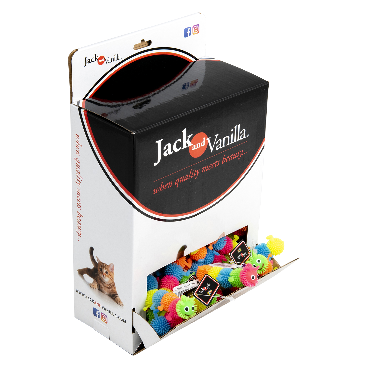 Jack and Vanilla speeltje voor katten, meerkleurig, 2 cm
