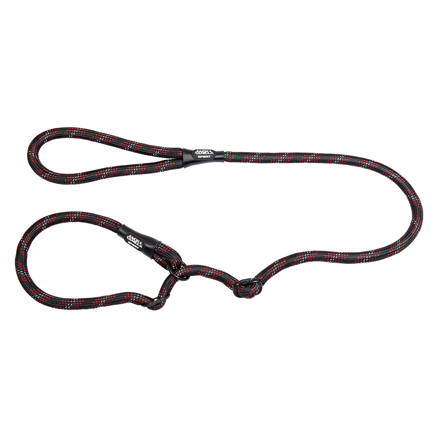 Jack and Vanilla Sliplijn Sport Luminous Dots - 12mmx140cm - Zwart