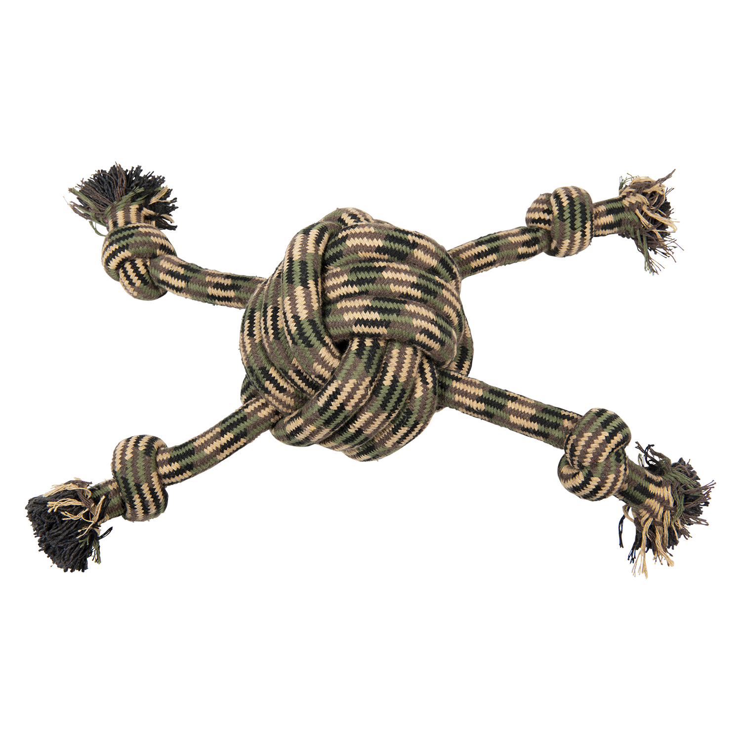 Jack and Vanilla Hondenspeeltje Sport Camouflage - 48cm - Groen/Bruin
