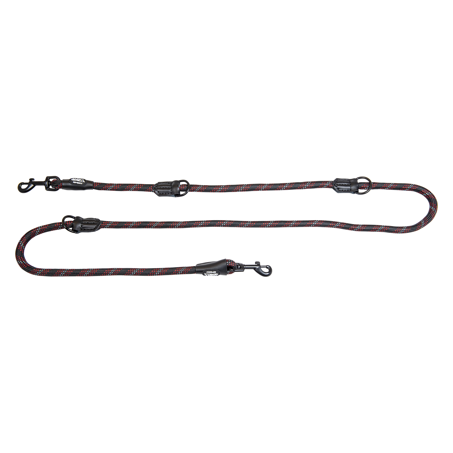 Jack and Vanilla Dressuurlijn Sport Luminous Dots - 12mmx200cm - Zwart