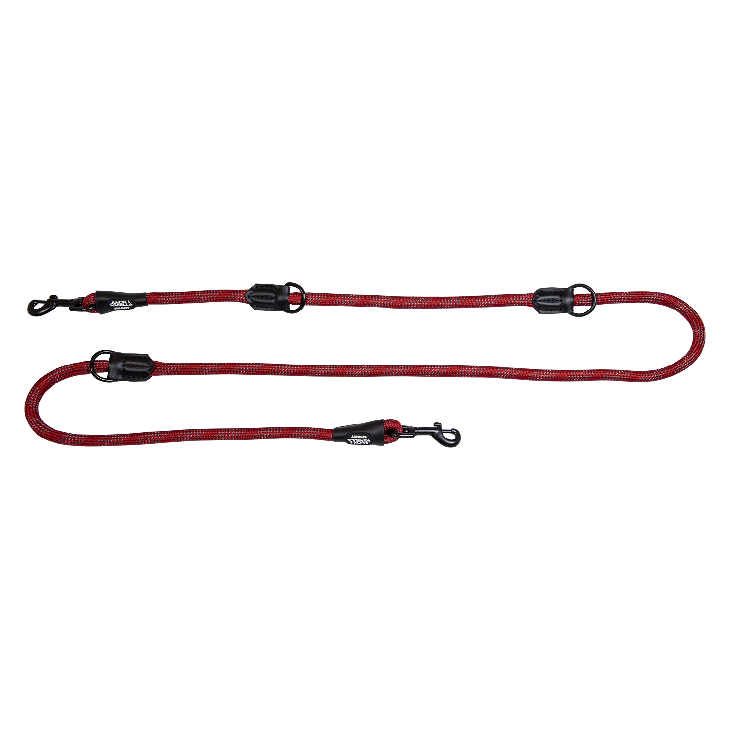 Jack and Vanilla Dressuurlijn Sport Luminous Dots - 12mmx200cm - Rood