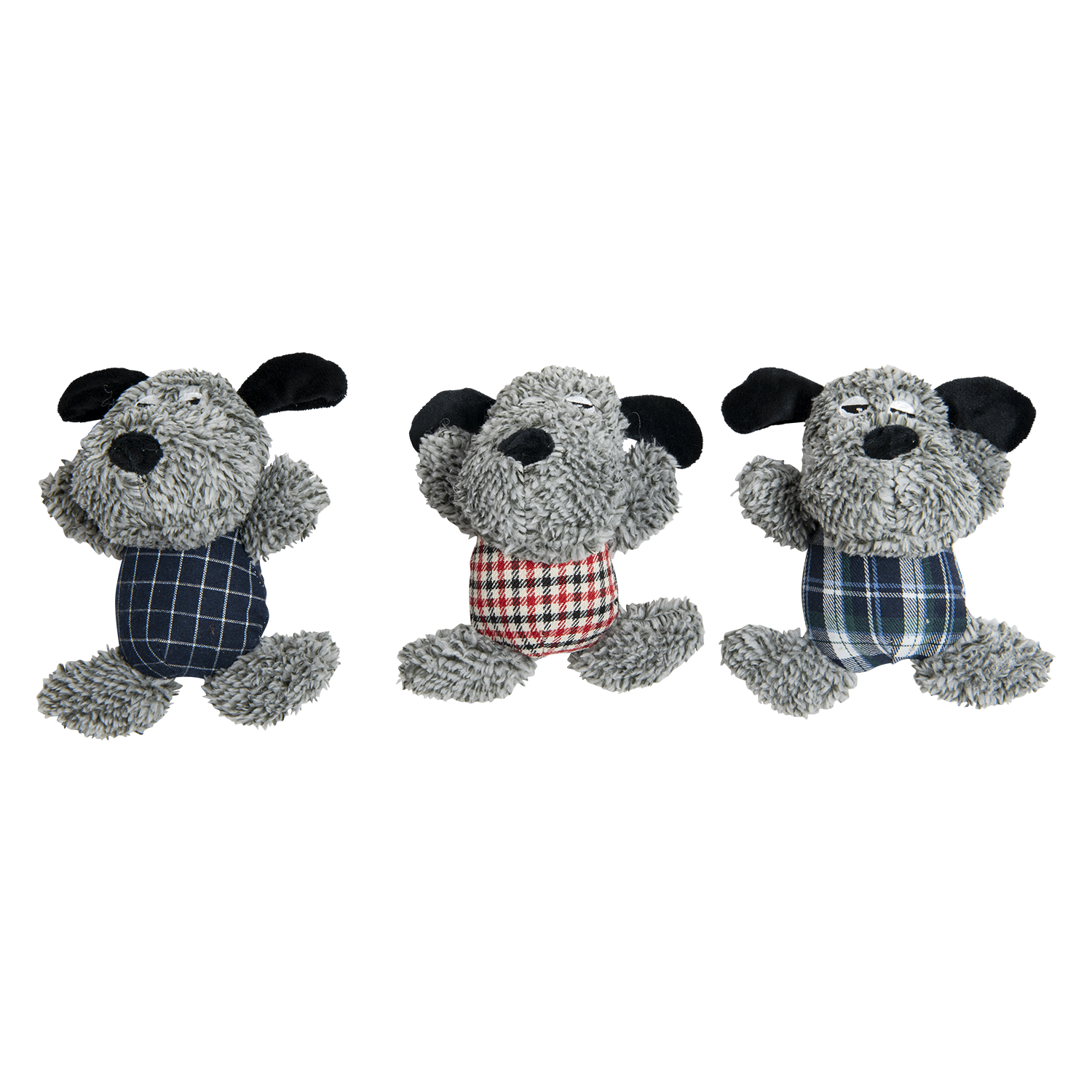 Jack and Vanilla Hondenspeeltje Timeless Velveties - 18cm - Grijs Ass