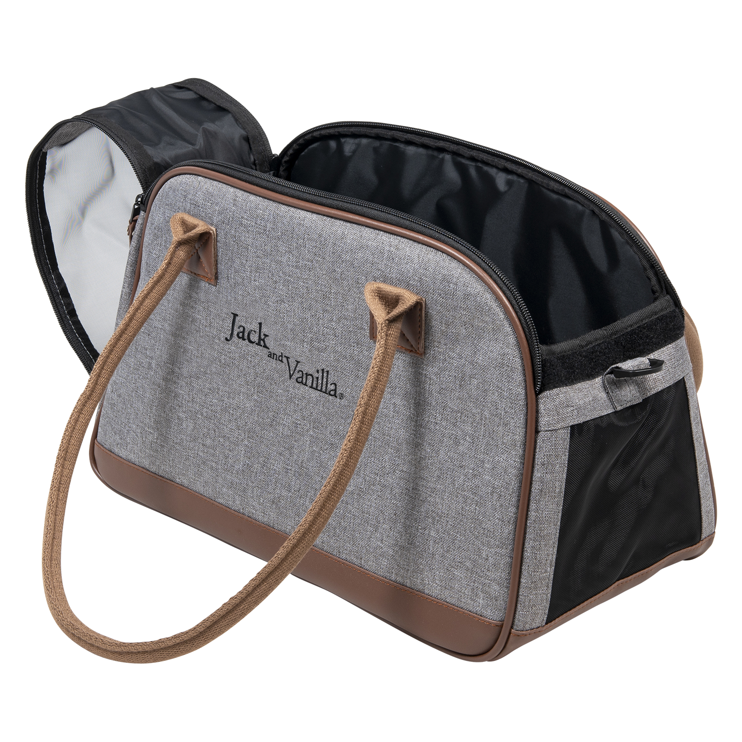 Jack and Vanilla Draagtas 5th Avenue Bizou - 41x20x25cm - Grijs/Bruin