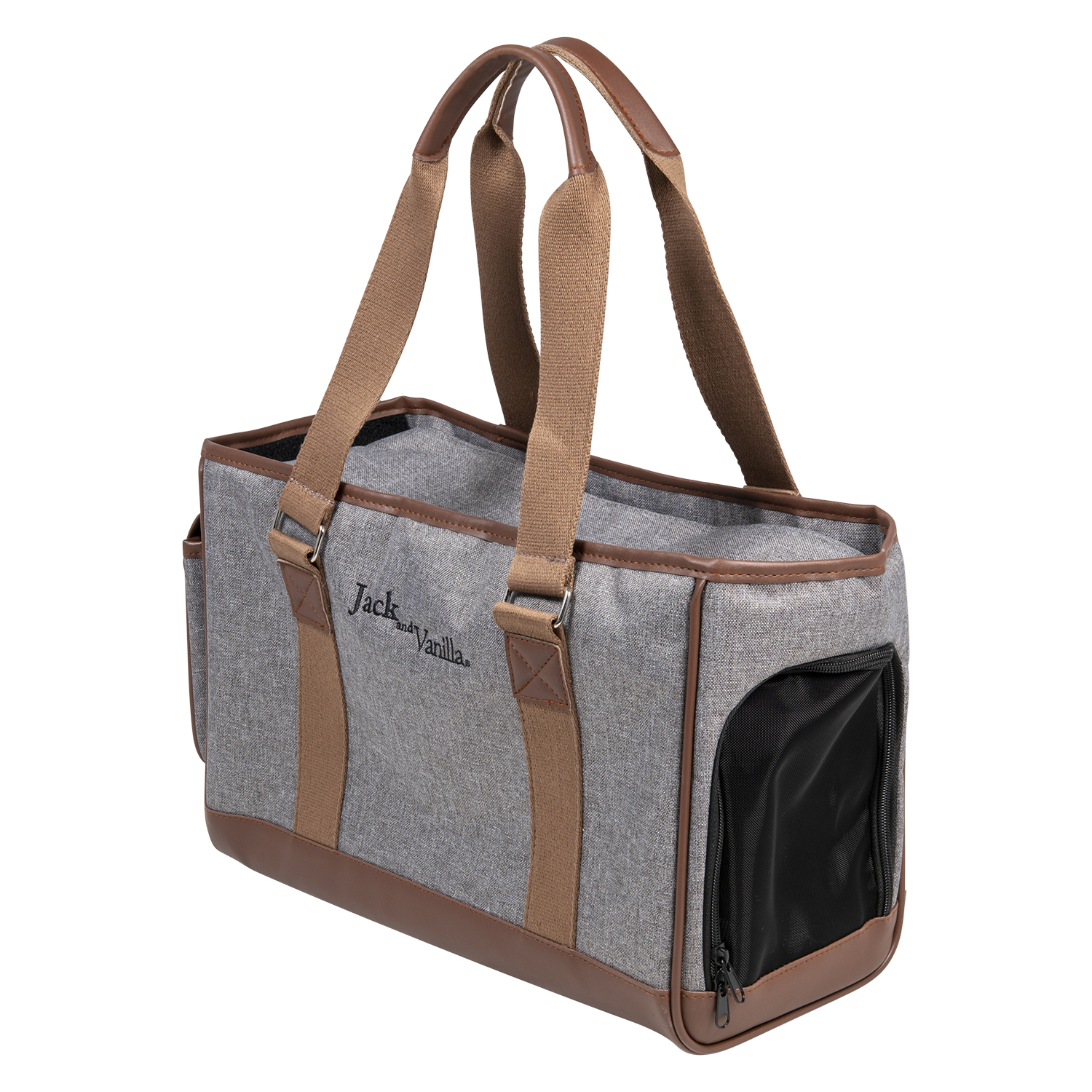 Jack and Vanilla draagtas voor honden en katten, grijs, 39 cm