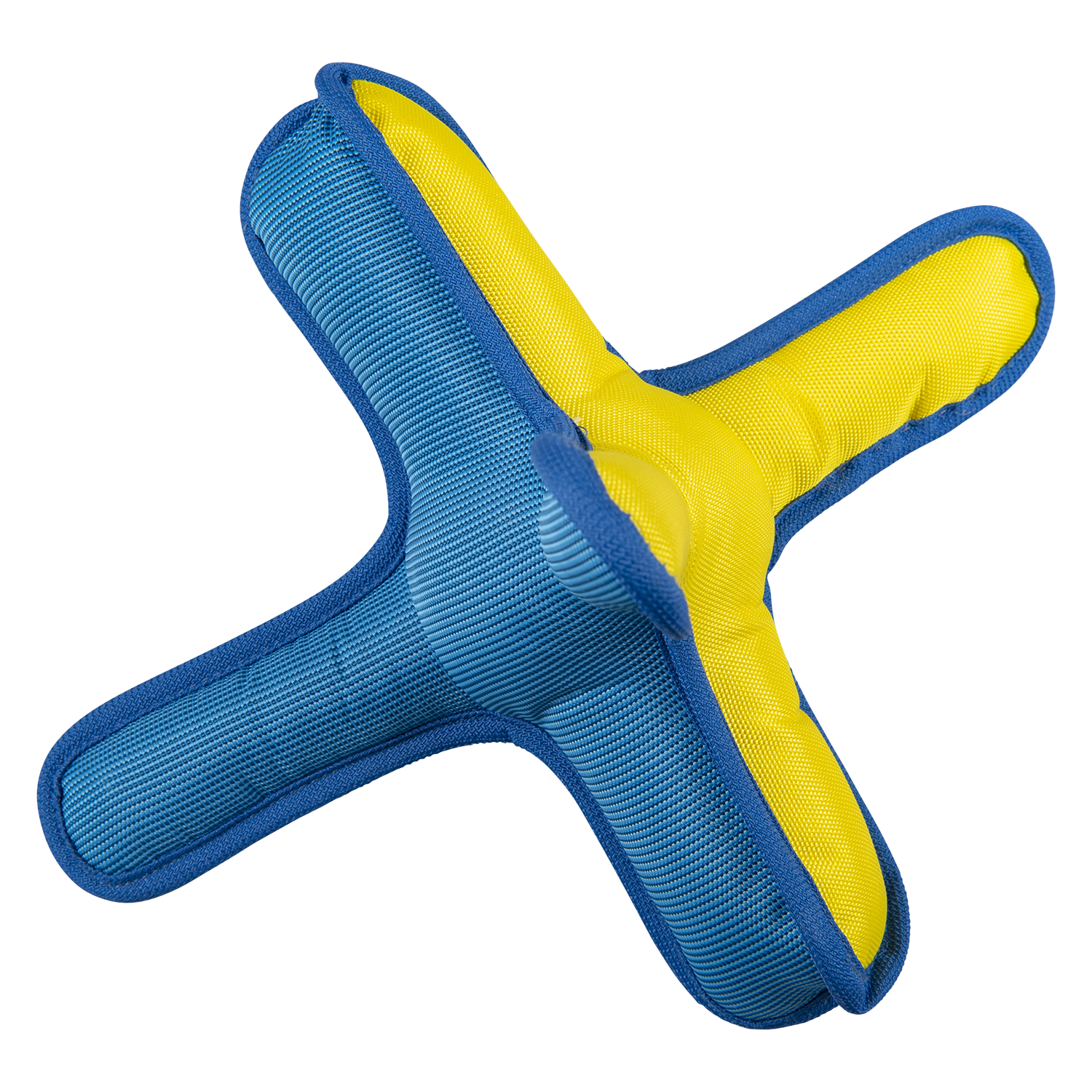 Jack and Vanilla Drijvend hondenspeeltje Sport Rex - 20cm - Rood/Geel/Blauw