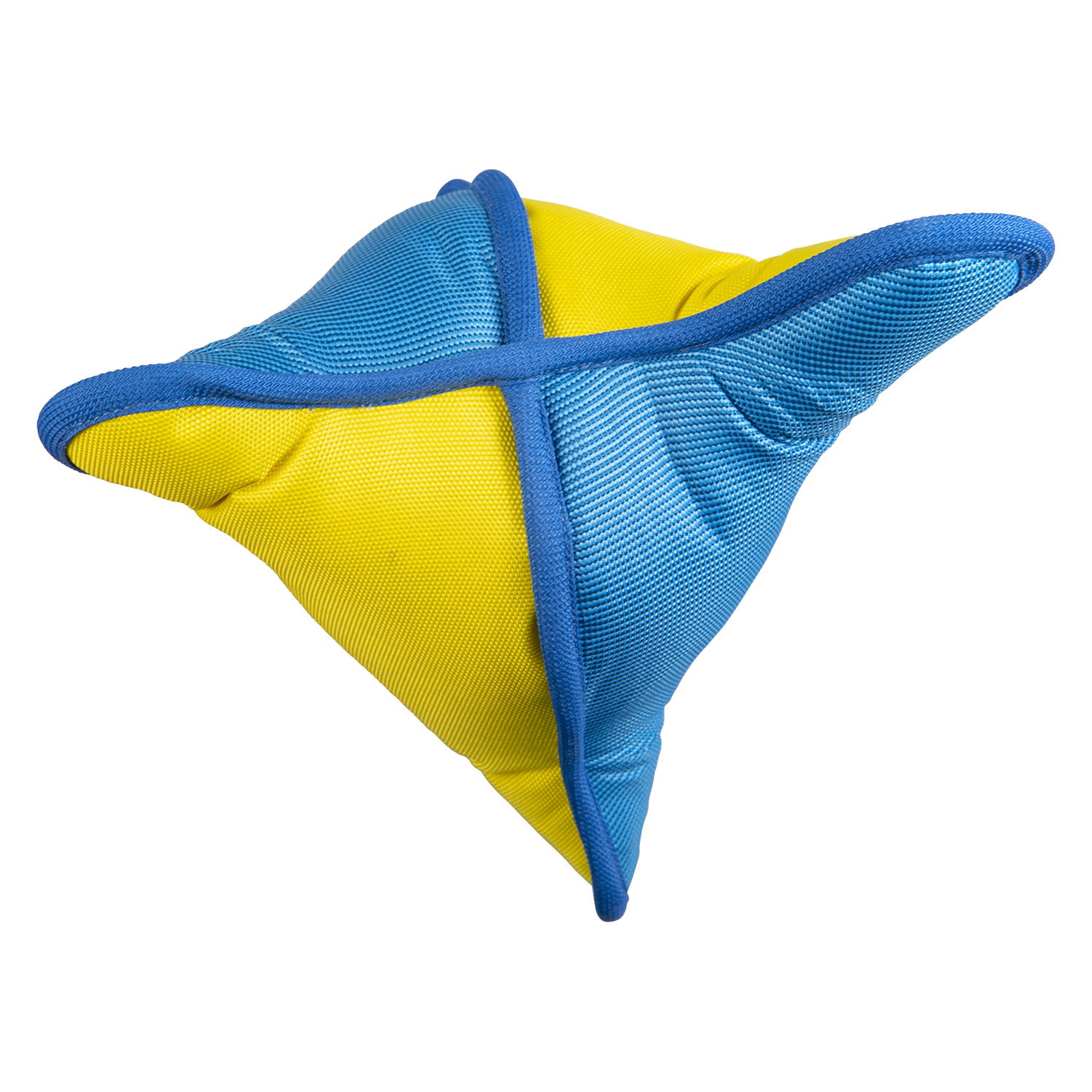 Jack and Vanilla Drijvend hondenspeeltje Sport Rex - 18cm - Geel/Blauw
