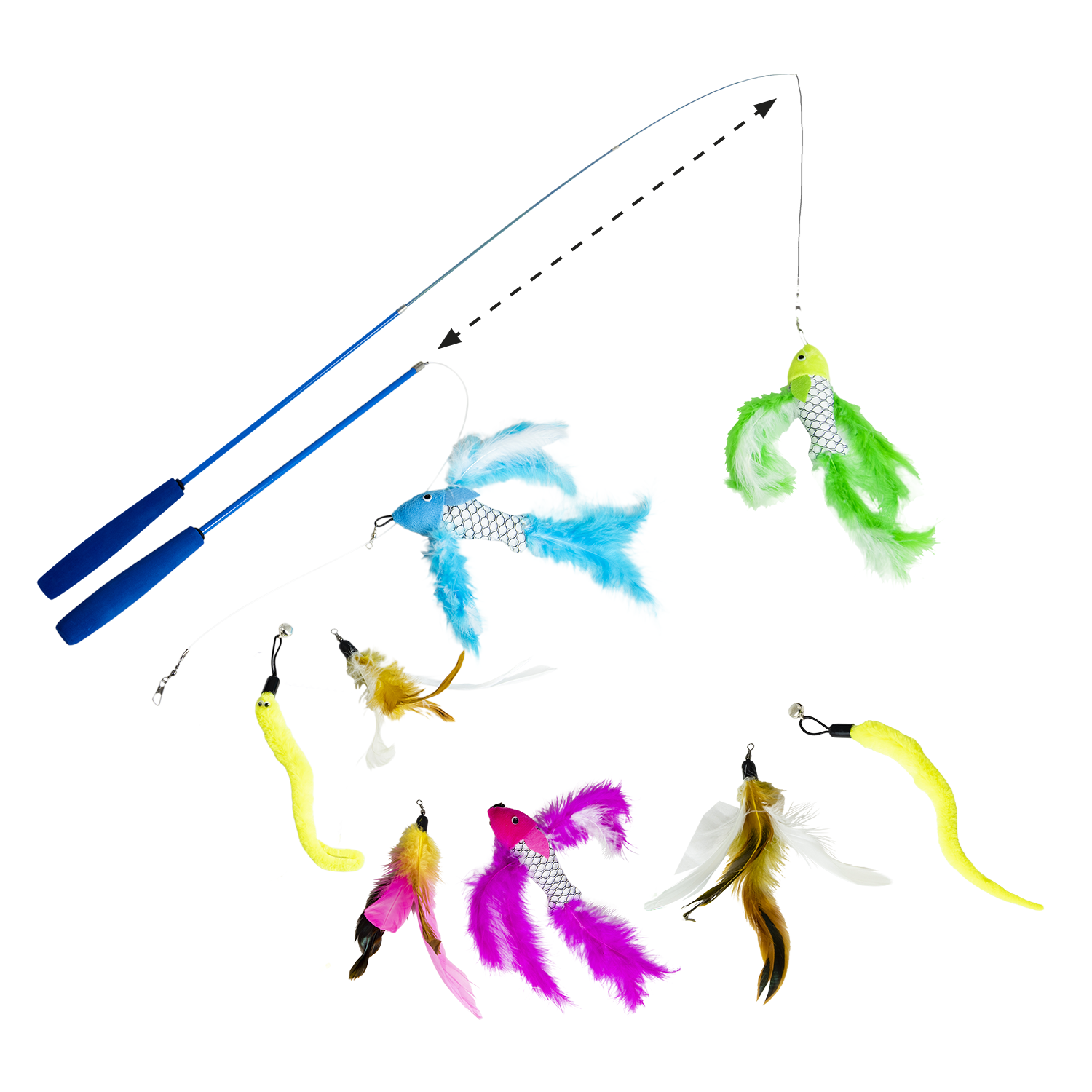 Jack and Vanilla Kattenhengel House of Colors Fun Danglers - 18x20x2cm - Meerkleurig