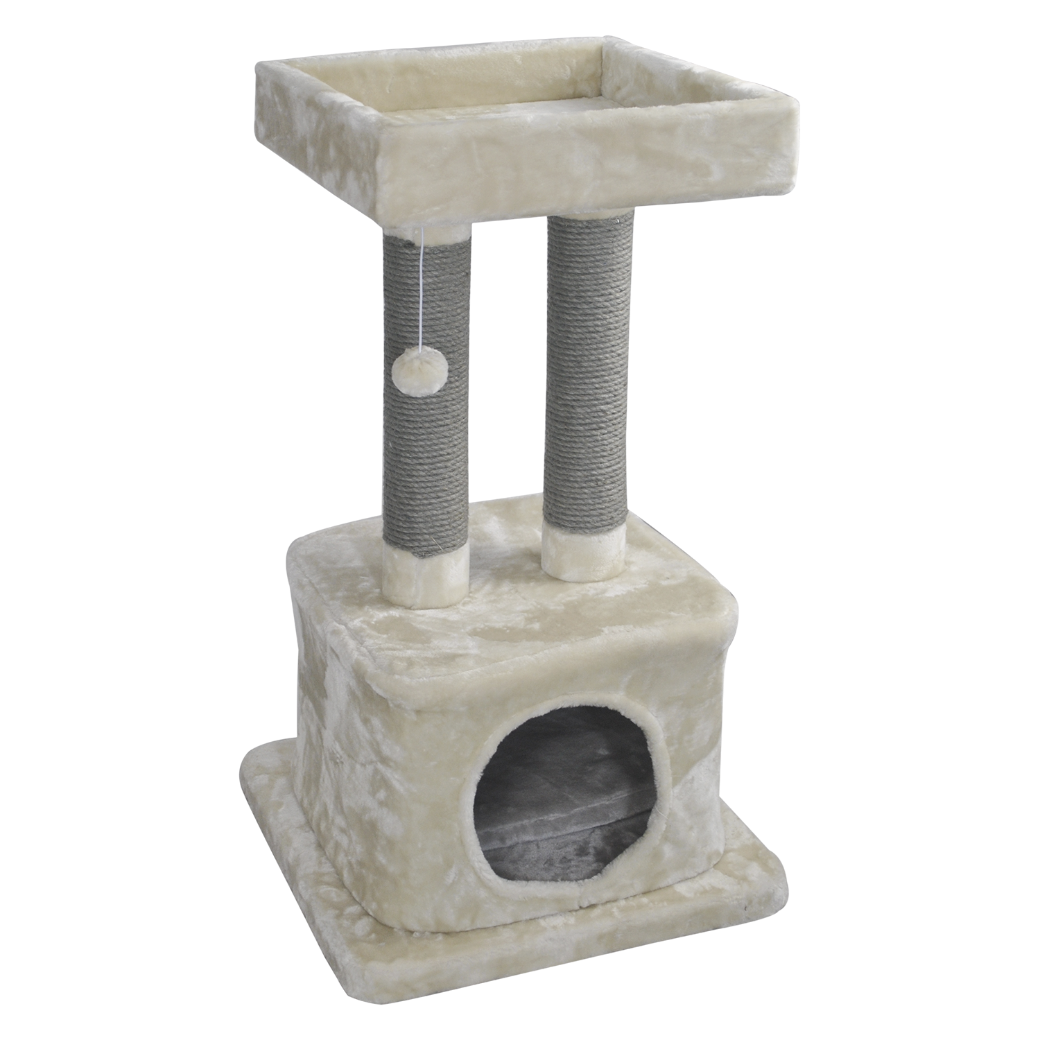 Jack and Vanilla Krabpaal Timeless Cat Trees (Home) - 50x50x86cm - Crème/Grijs