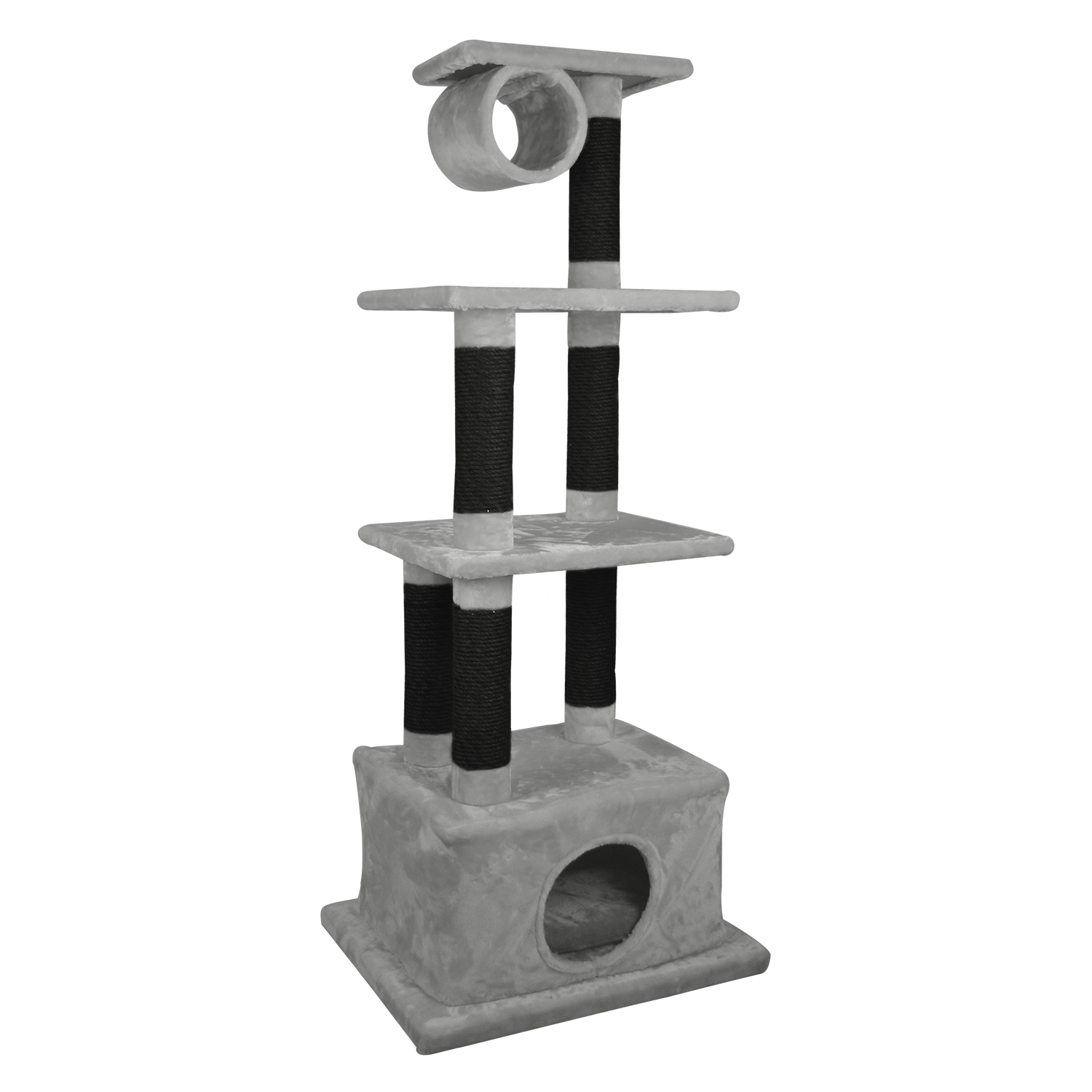 Jack and Vanilla Krabpaal Timeless Cat Trees (Home) - 60x50x151cm - Grijs/Zwart