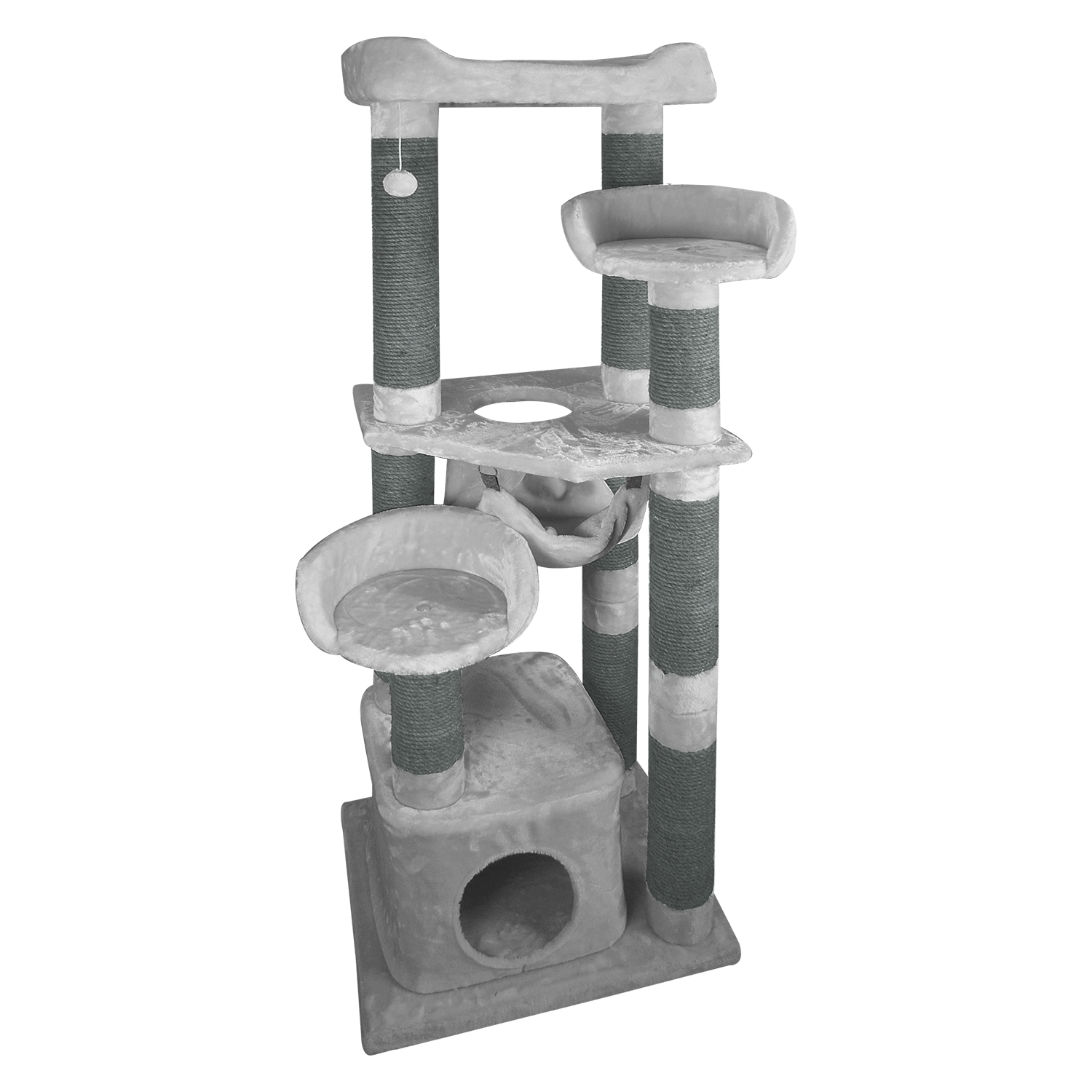 Jack and Vanilla Krabpaal Timeless Cat Trees (Home) - 60x50x160cm - Grijs