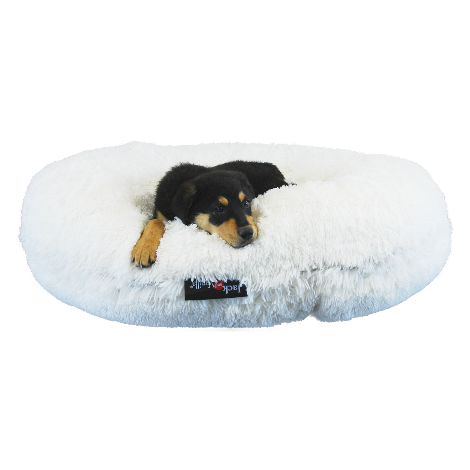 Jack and Vanilla Puff Home Sweet Home Puff - Ø105cm - Long Plush Wit