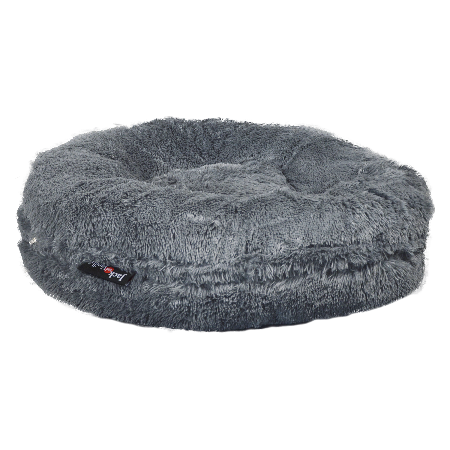 Jack and Vanilla Puff Home Sweet Home Puff - Ø70cm - Long Plush Grijs