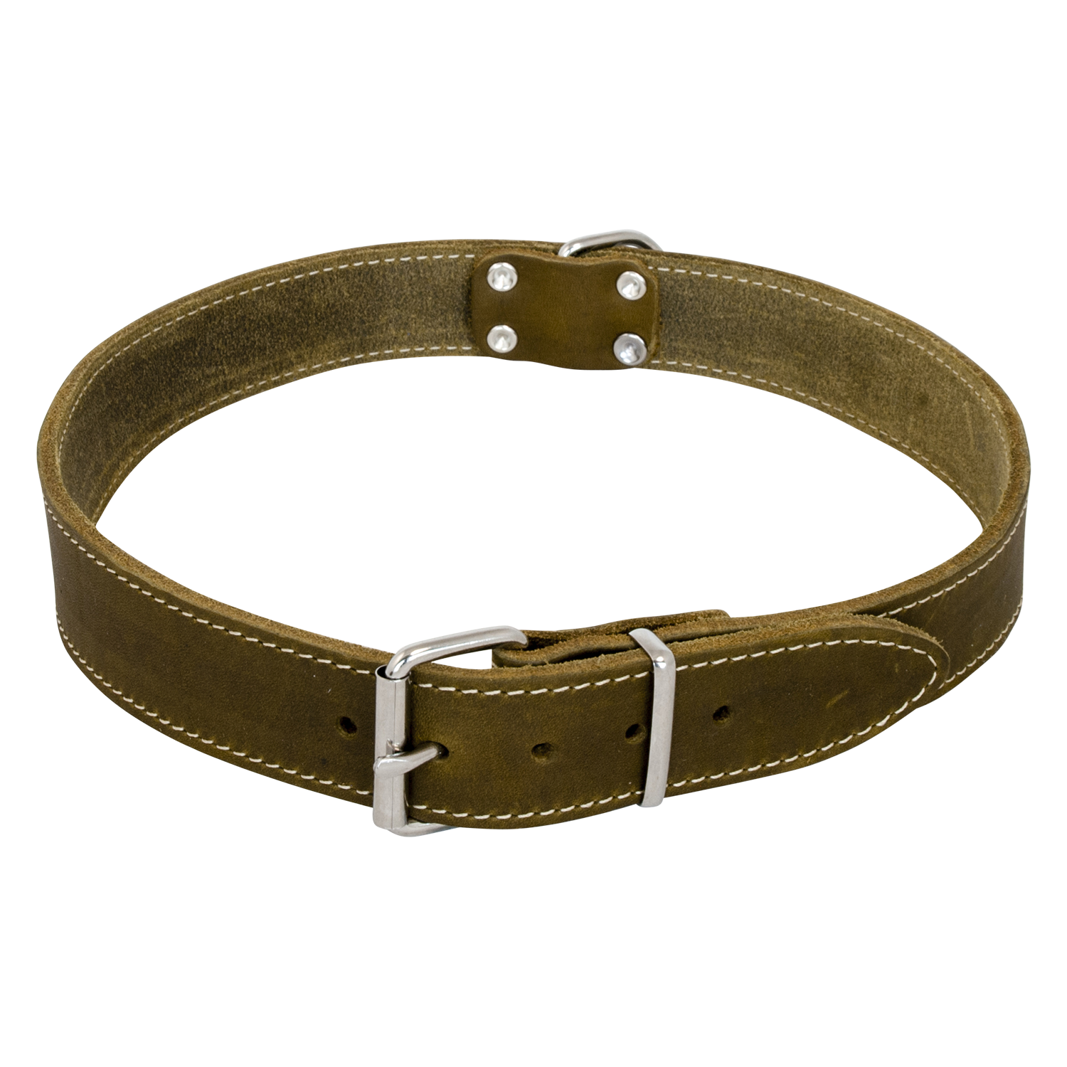 Jack and Vanilla Halsband Timeless Greased Leather - 20mmx50cm - Groen