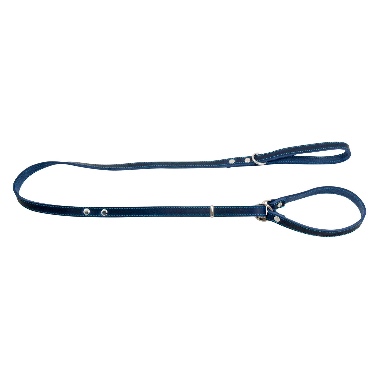 Jack and Vanilla Sliplijn Timeless Greased Leather - 16mmx138cm - Blauw
