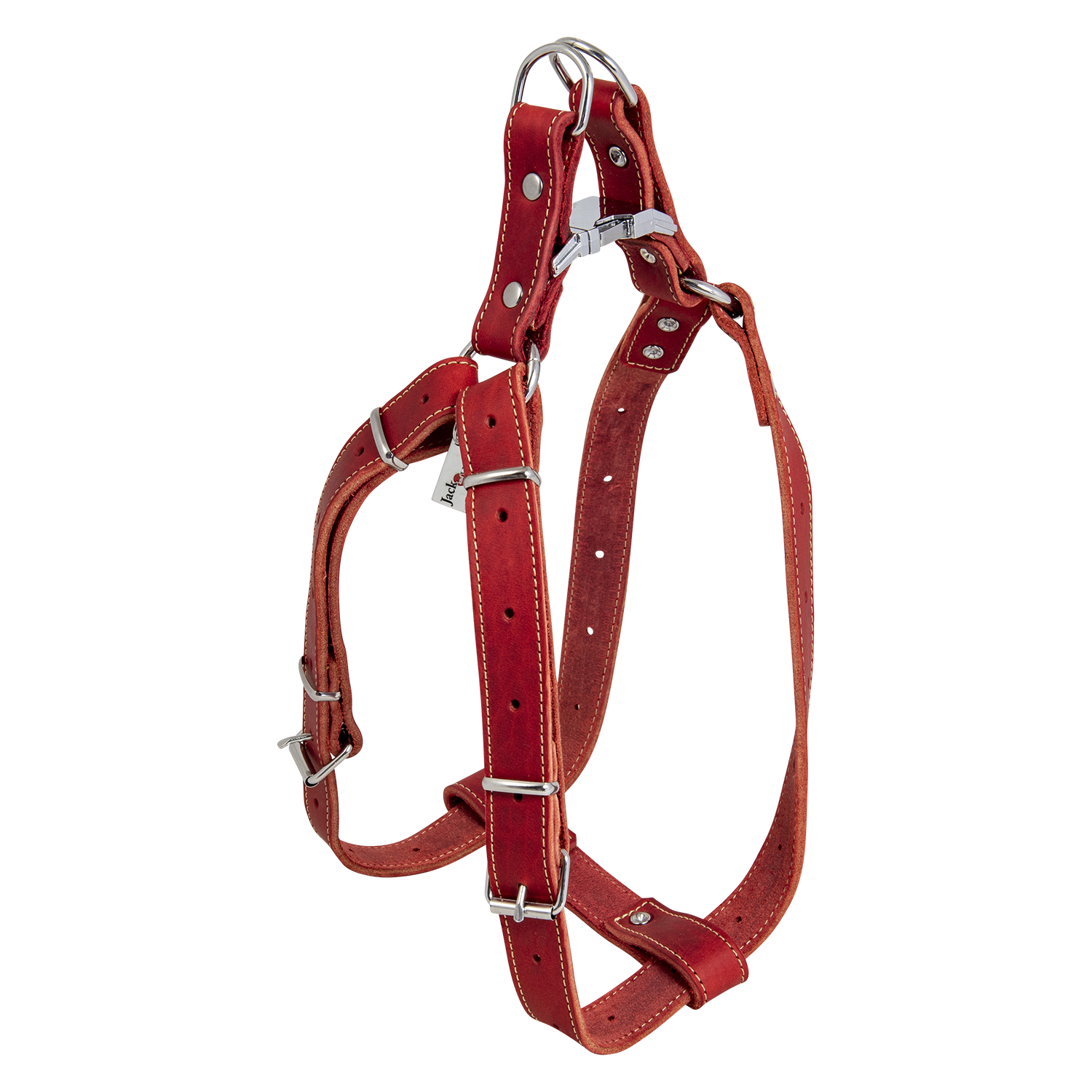 Jack and Vanilla Instaptuigje Timeless Greased Leather - 25mmx65-90cm - Rood