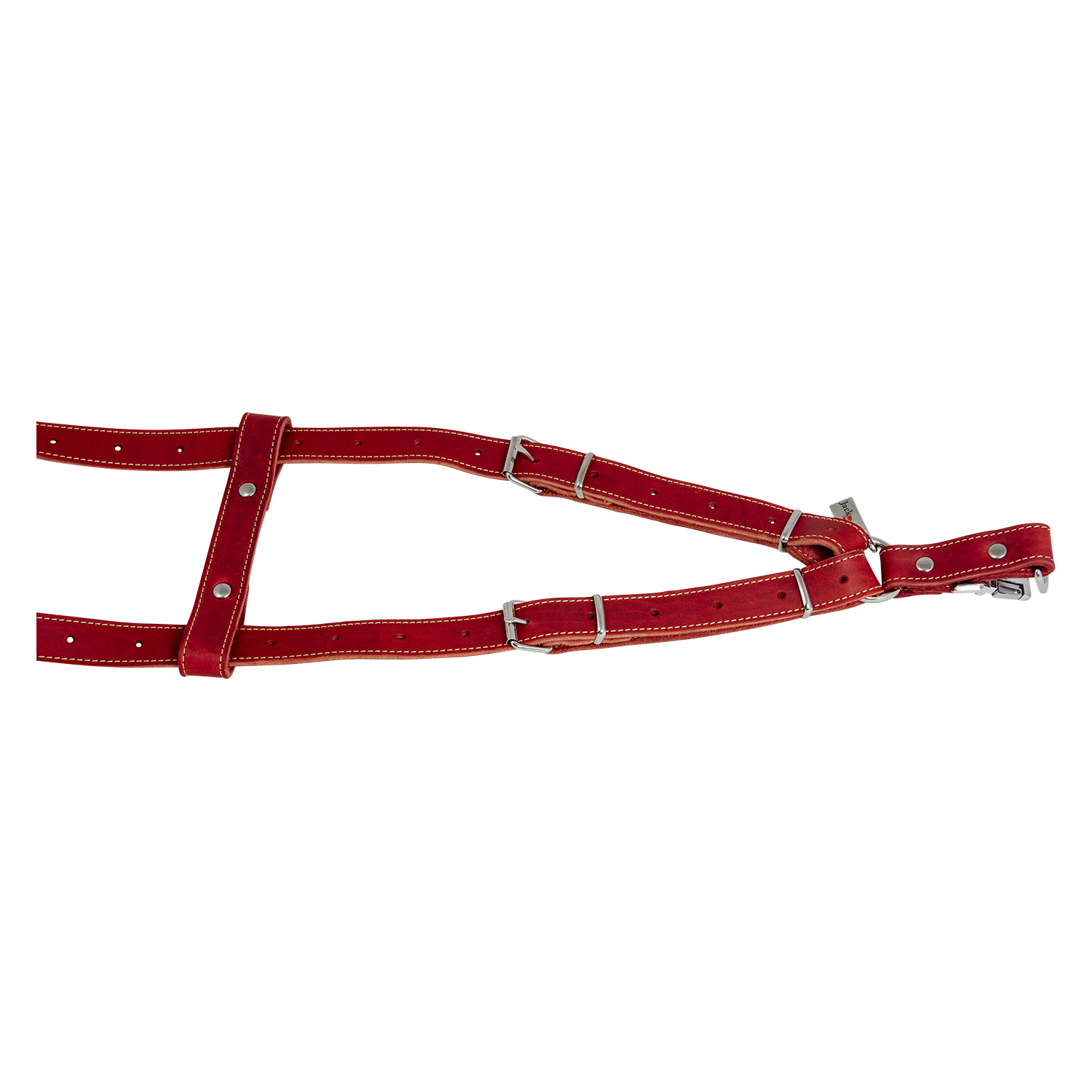 Jack and Vanilla Instaptuigje Timeless Greased Leather - 25mmx65-90cm - Rood