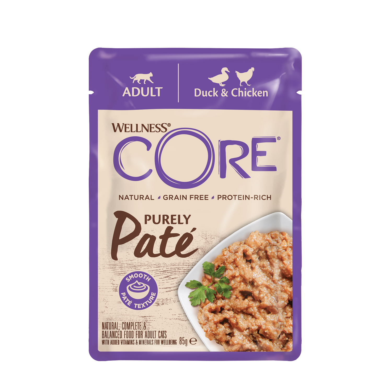 Wellness Core natte kattenvoeding paté voor katten