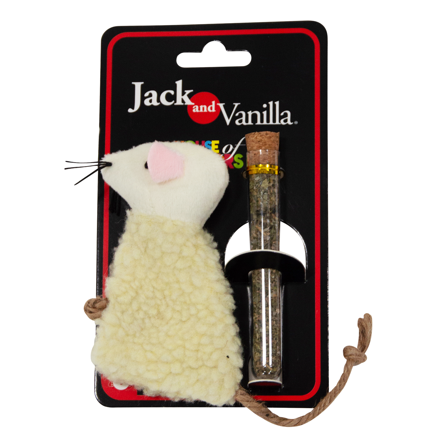 Jack and Vanilla Kattenspeeltje House of Colors Cat Toys - 10.5x4.5x4.5CM - Wit