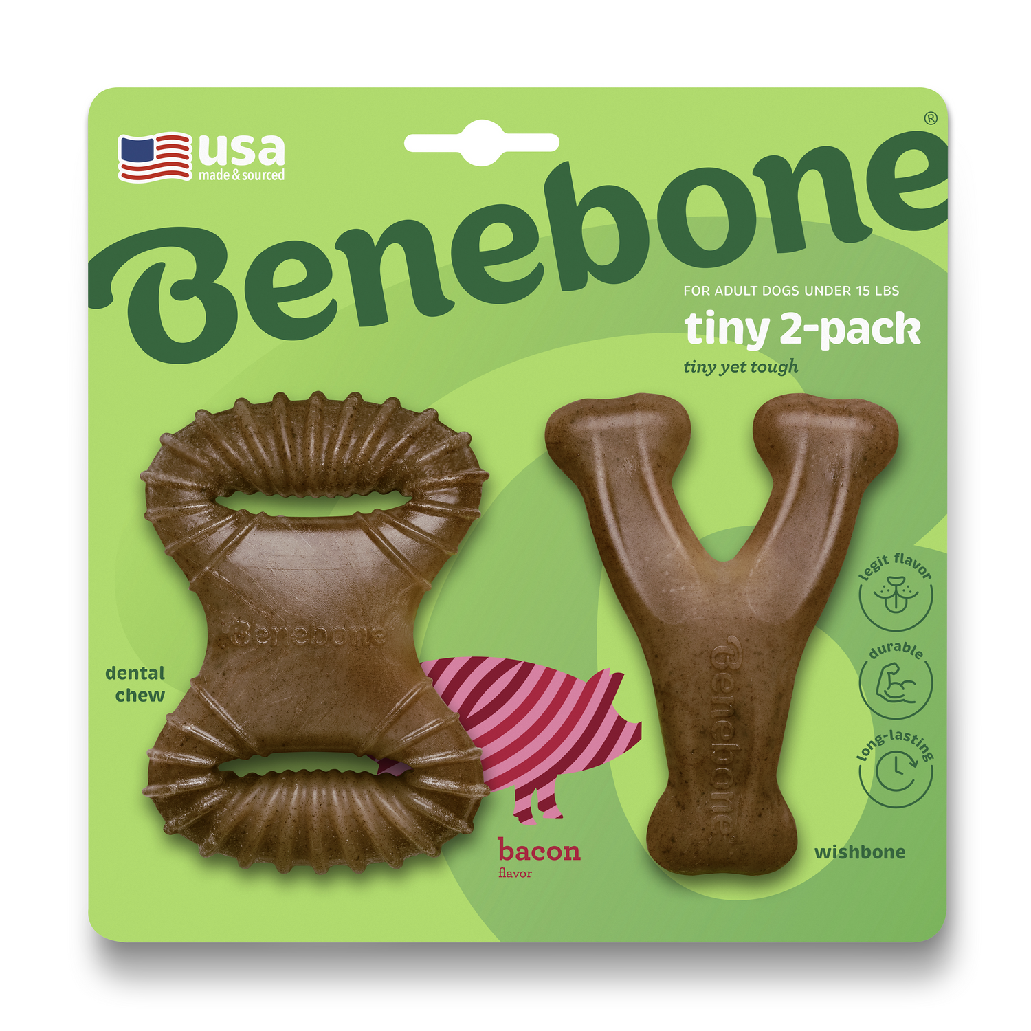 Benebone Kauwartikelen Wishbone - Bacon -
