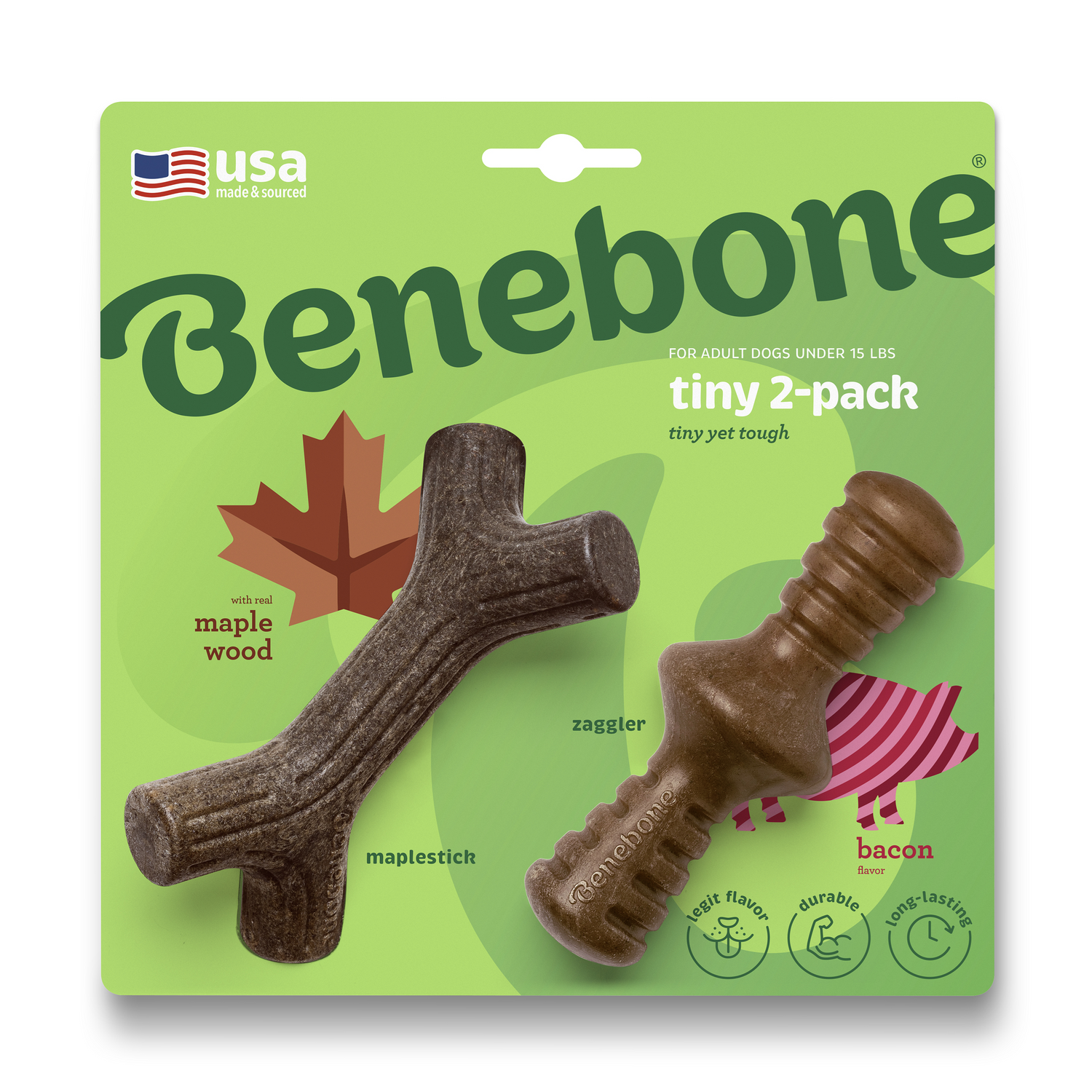Benebone Kauwartikelen Tiny - Bacon -