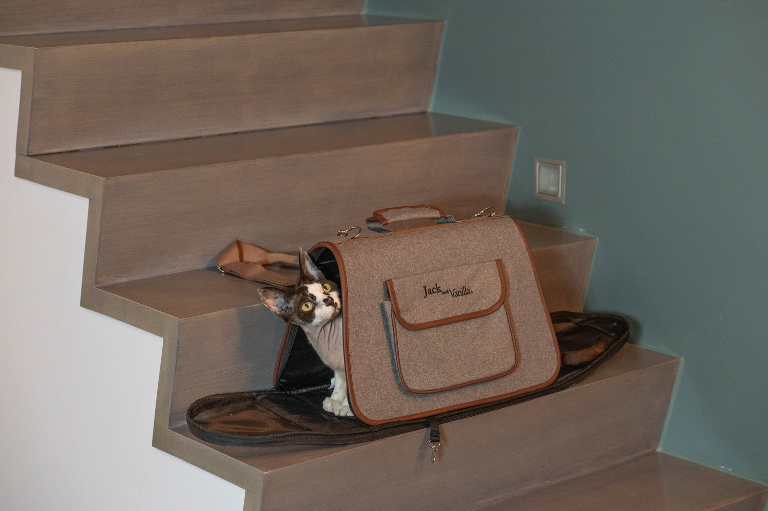 Jack and Vanilla Draagtas 5th Avenue Bizou - 43x25x25cm - Grijs/Bruin