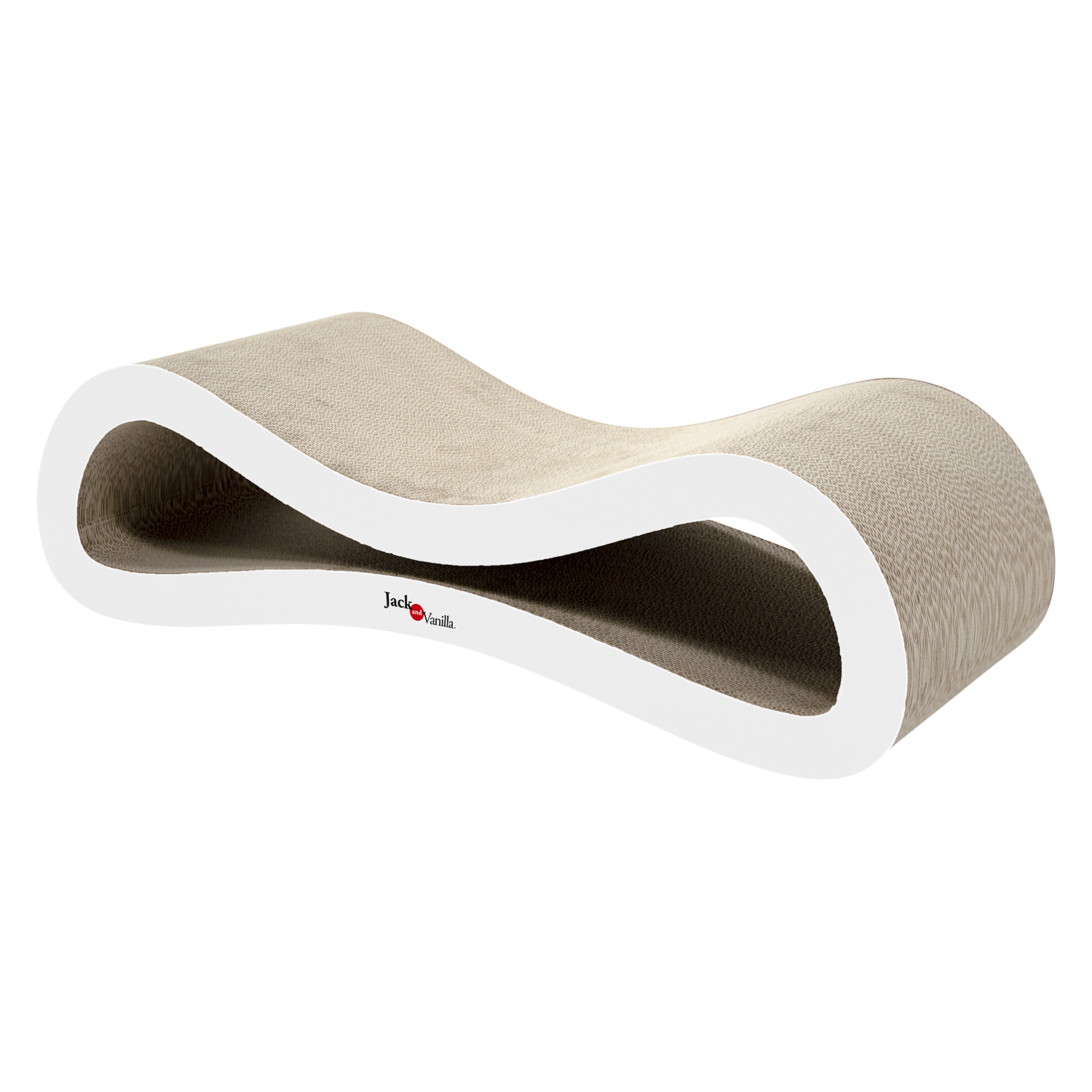 Jack and Vanilla Krabplank Timeless Scrattoos - 70x27x20cm - Wit