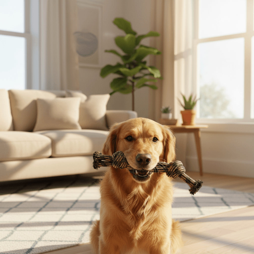 Jack and Vanilla Hondenspeeltje Sport Camouflage - 8x8x38cm - Groen/Bruin