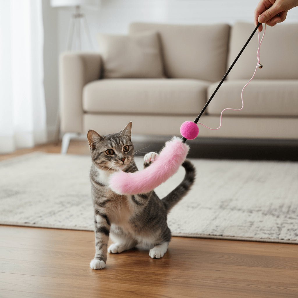 Jack and Vanilla Kattenspeeltje House of Colors Fun Danglers - 46cm - Roze