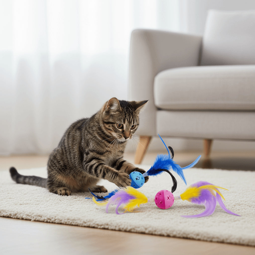 Jack and Vanilla Kattenspeeltje House of Colors Cat Toys - 35x5x5cm - Meerkleurig
