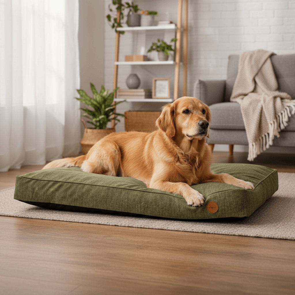 Jack and Vanilla Hondenbed Timeless Manchester - 120x80x14cm - Groen