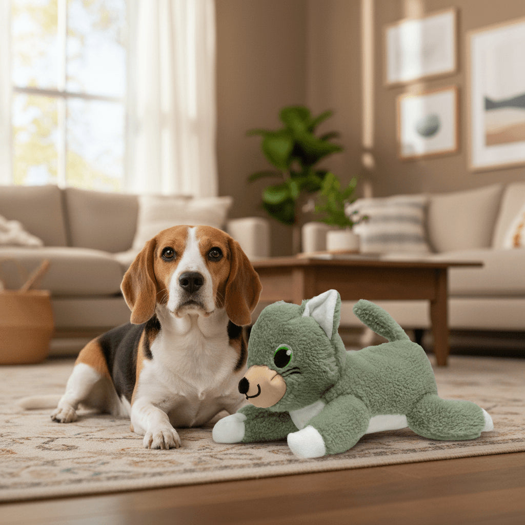 Jack and Vanilla Muis Home Sweet Home AMIDOO - 27cm - Groen