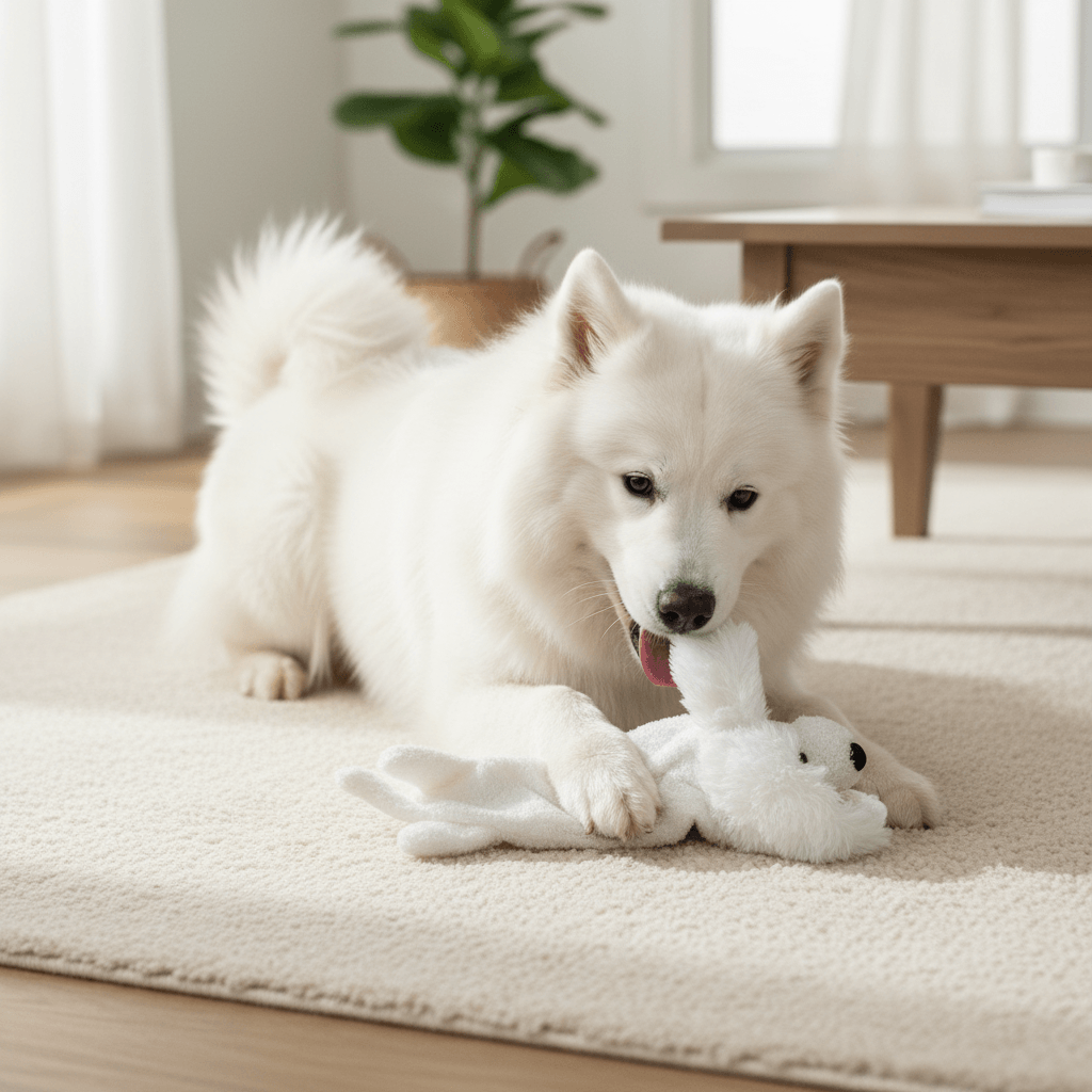 Animal Boulevard pluche knuffel voor honden, wit, 41 cm