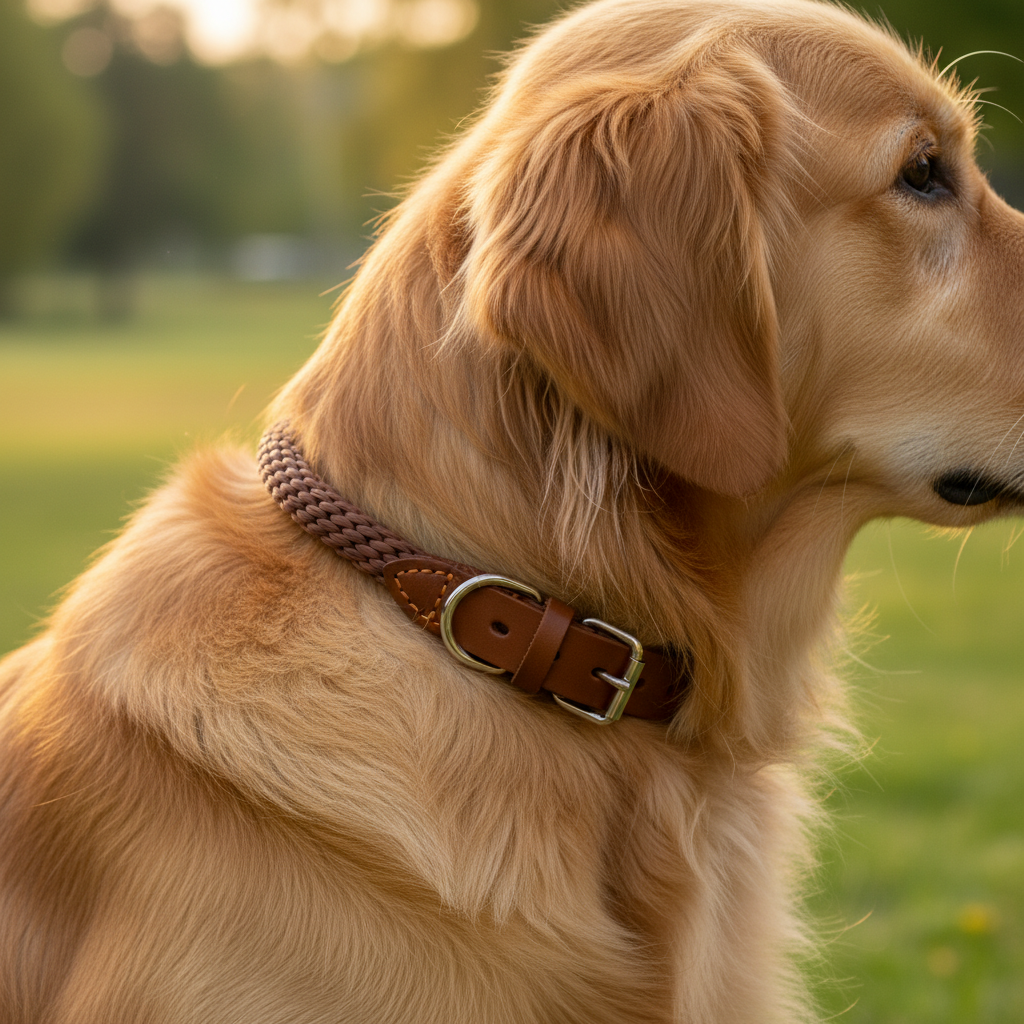 Jack and Vanilla halsband voor honden, bruin, 50 cm