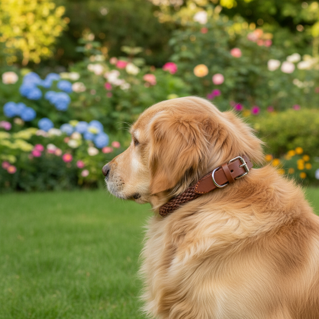 Jack and Vanilla halsband voor honden, bruin, 60 cm