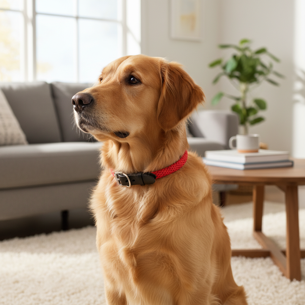 Jack and Vanilla halsband voor honden, rood, 65 cm