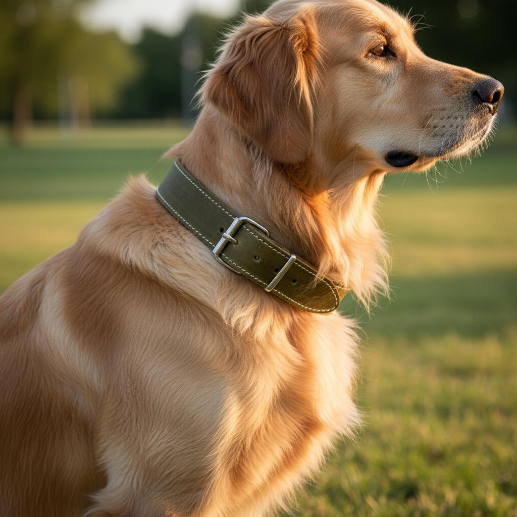 Jack and Vanilla halsband voor honden, groen, 35 cm