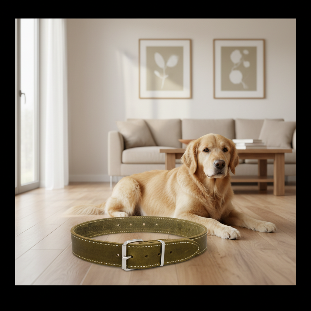 Jack and Vanilla halsband voor honden, groen, 35 cm