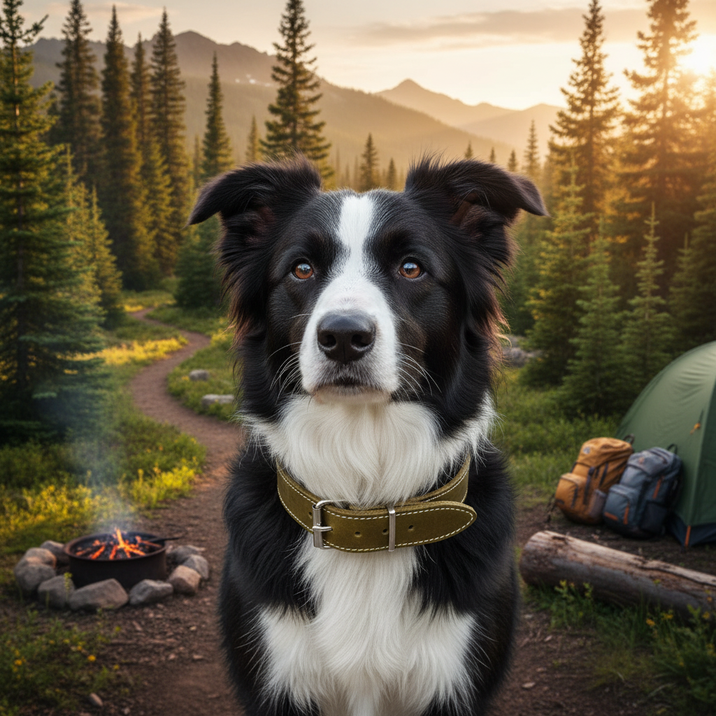 Jack and Vanilla halsband voor honden, groen, 35 cm