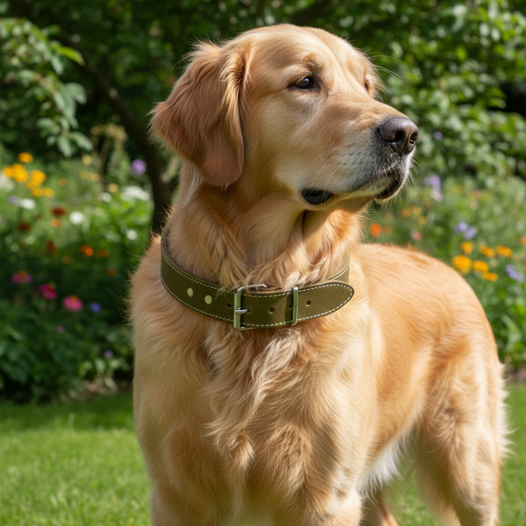 Jack and Vanilla halsband voor honden, groen, 50 cm