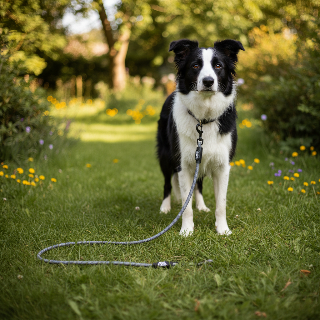 Jack and Vanilla hondenlijn voor honden, grijs, 120 cm