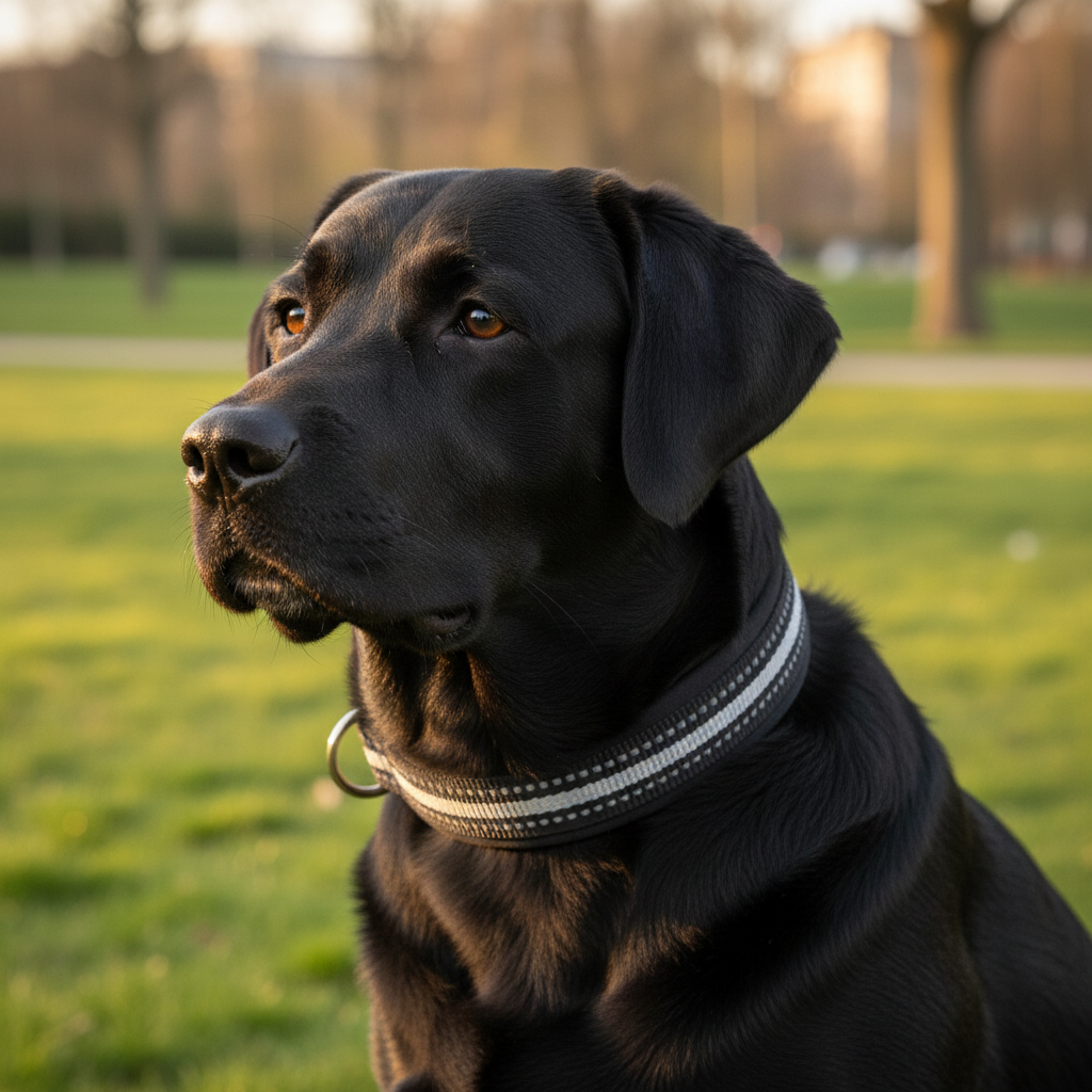 Jack and Vanilla halsband voor honden, zwart, 30 cm