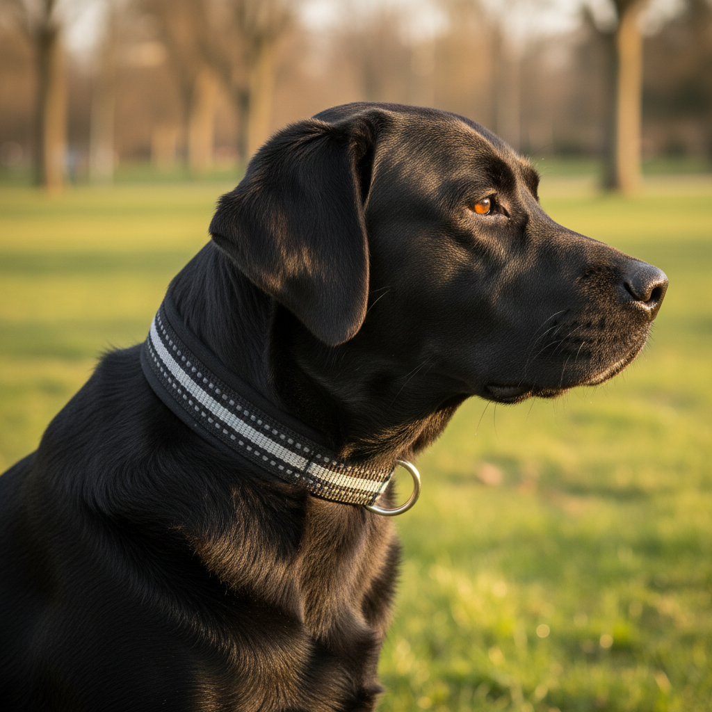 Jack and Vanilla halsband voor honden, zwart, 35 cm
